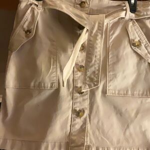 White House Black Market Tan mini skirt.